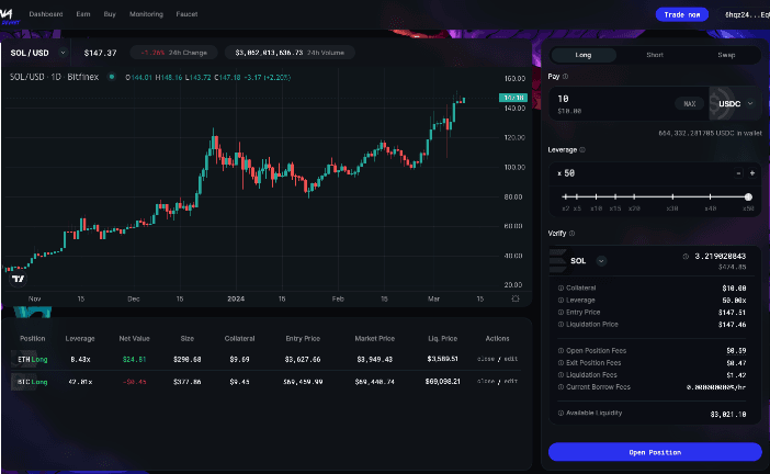 app's trade page screenshot